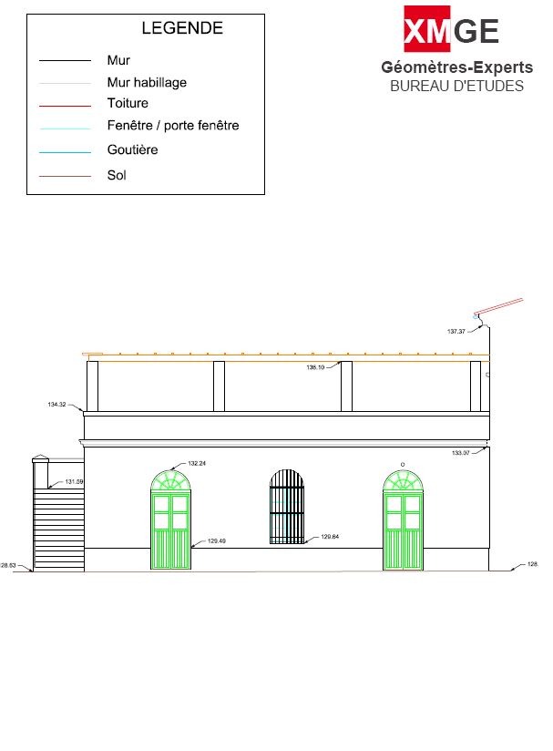 AUCH-CASERNE ESPAGNE-PLAN FACADE